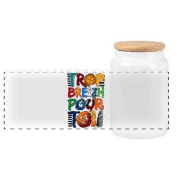 Trop breizh pour toi - Boîte à biscuits avec couvercle en bois - blanc - Devant