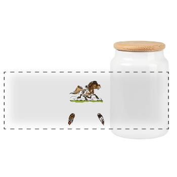 Mein Shetty das Schönste (Text weiss) - Boîte à biscuits avec couvercle en bois - blanc - Devant