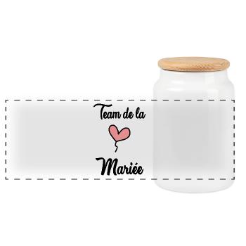 MARIEE. FUTURE MARIEE. EVJF. TEAM. TEAM MARIEE - Boîte à biscuits avec couvercle en bois - blanc - Devant