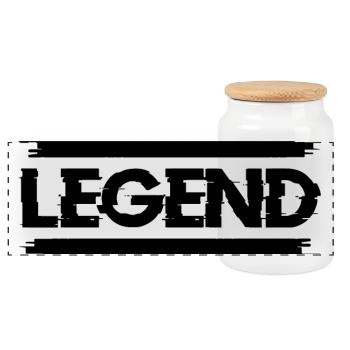 LEGEND - Panorama Keksdose mit Holzdeckel - Weiß - Vorne