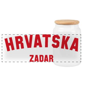 ZADAR Hrvatska Croatia Kroatien - Panorama Keksdose mit Holzdeckel - Weiß - Vorne
