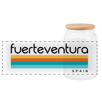 Fuerteventura - Spain - Spanien - Espana - Kanaren - Panorama Keksdose mit Holzdeckel - Weiß - Vorne