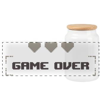 Game Over - Game Over - Panoramic Cookie Jar with Wooden Lid - white - Front