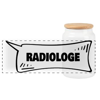 Radiologe - Panorama Keksdose mit Holzdeckel - Weiß - Vorne