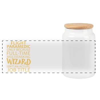 Ambulancier de vol Wizard Air Rescue - Boîte à biscuits avec couvercle en bois - blanc - Devant