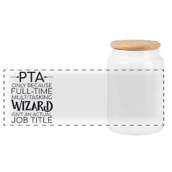PTA Wizard Apotheke - Panorama Keksdose mit Holzdeckel - Weiß - Vorne