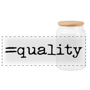 Equality - Panorama Keksdose mit Holzdeckel - Weiß - Vorne