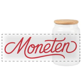 Moneten - Funny Tax Meme - Panoramic Cookie Jar with Wooden Lid - white - Front