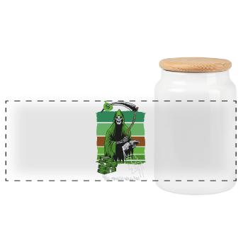The Grim Reaper - Panoramic Cookie Jar with Wooden Lid - white - Front