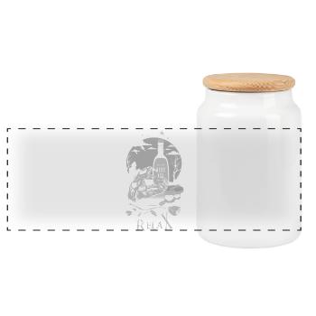Best Relax Whiskey - Panoramic Cookie Jar with Wooden Lid - white - Front
