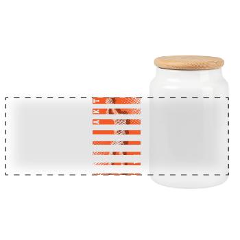 Joueurs de basket-ball - Boîte à biscuits avec couvercle en bois - blanc - Devant