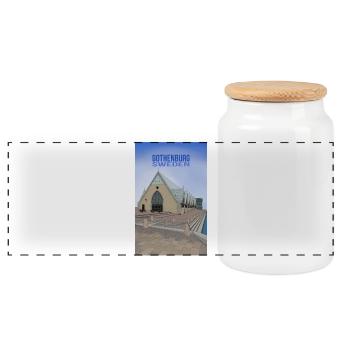 Göteborg Suède - Boîte à biscuits avec couvercle en bois - blanc - Devant