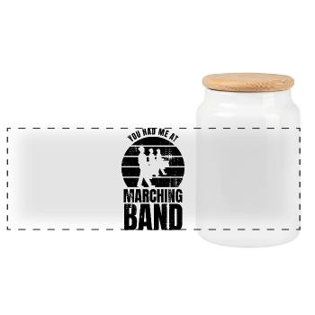 Instrument à percussion - Boîte à biscuits avec couvercle en bois - blanc - Devant