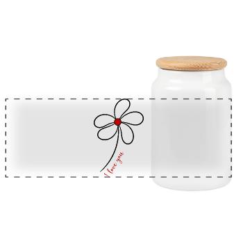 PAAR. ICH HABE GERADE GEHEIRATET. Junggesellinnenabschied. VALENTINSTAG. MARIES - Panorama Keksdose mit Holzdeckel - Weiß - Vorne
