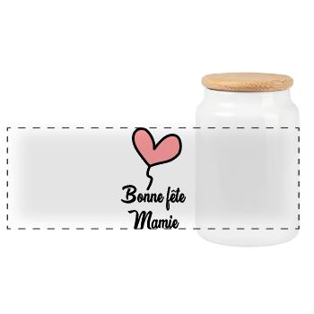 OMA. MUTTERTAG. ALLES GUTE ZUM OMA-TAG. ICH LIEBE DICH - Panorama Keksdose mit Holzdeckel - Weiß - Vorne