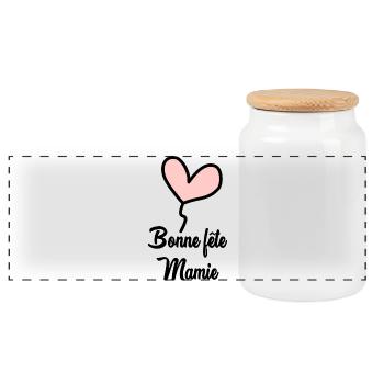 OMA. MUTTERTAG. ALLES GUTE ZUM OMA-TAG. ICH LIEBE DICH - Panorama Keksdose mit Holzdeckel - Weiß - Vorne