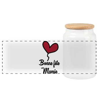 FÊTE DES MÈRES - Boîte à biscuits avec couvercle en bois - blanc - Devant