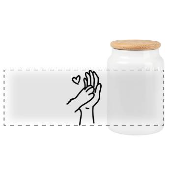 L’amour des chiens - Boîte à biscuits avec couvercle en bois - blanc - Devant