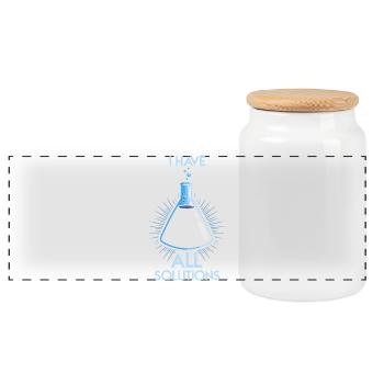 Chemistry Chemist Chemistry Teacher Funny Science - Panoramic Cookie Jar with Wooden Lid - white - Front