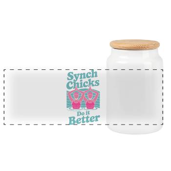 Natation synchronisée Natation artistique Sports nautiques - Boîte à biscuits avec couvercle en bois - blanc - Devant