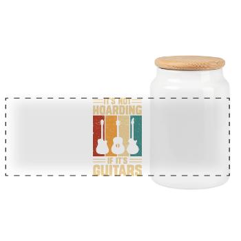 Guitares de guitariste - Boîte à biscuits avec couvercle en bois - blanc - Devant