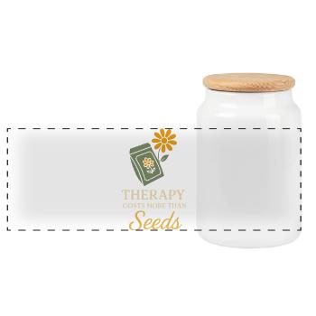 Funny garden humor, plant lover, - Panoramic Cookie Jar with Wooden Lid - white - Front