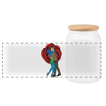 DANCE LOVERS #1 – nette Leute - Panorama Keksdose mit Holzdeckel - Weiß - Vorne