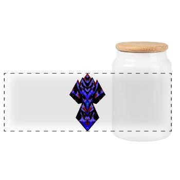 Dieu de l’Erreur, Sigil Noir, Gardien du Vide - Boîte à biscuits avec couvercle en bois - blanc - Devant