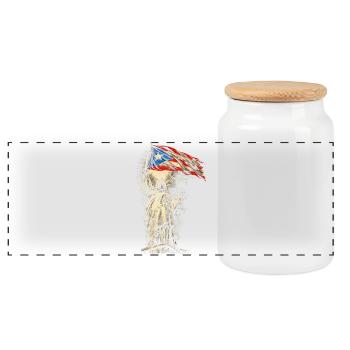 Porto Rico Boricua - Boîte à biscuits avec couvercle en bois - blanc - Devant