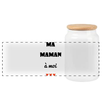 HERZLICHEN GLÜCKWUNSCH ZUM GEBURTSTAG. HERZ. ALLES GUTE ZUM MUTTERTAG. MAMA. PARTEI - Panorama Keksdose mit Holzdeckel - Weiß - Vorne
