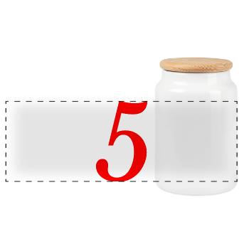5. ANNIVERSAIRE. 5 ANS. 5e ANNIVERSAIRE. ENFANT - Boîte à biscuits avec couvercle en bois - blanc - Devant