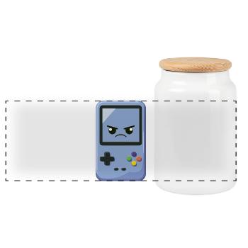 Console jeu énervée drôle - Boîte à biscuits avec couvercle en bois - blanc - Devant