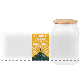 Chemise drôle de blague de papa Cadeau d’humour de père - Boîte à biscuits avec couvercle en bois - blanc - Devant