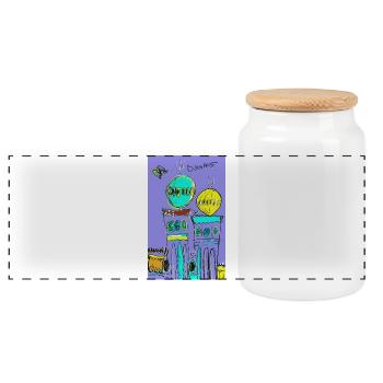 Mystère de la synagogue (A Dohány utcai zsinagóga) - Boîte à biscuits avec couvercle en bois - blanc - Devant