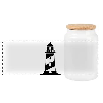 Norddeutschland Nordsee Ostsee Urlaub Geschenk - Panorama Keksdose mit Holzdeckel - Weiß - Vorne