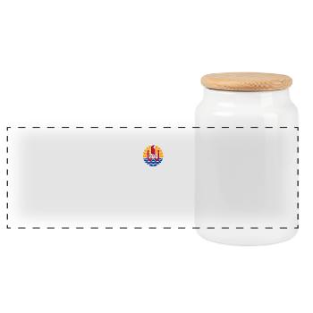 Thérapie Polynésie - Boîte à biscuits avec couvercle en bois - blanc - Devant
