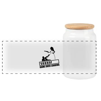 game_over_loading_fa1 - Boîte à biscuits avec couvercle en bois - blanc - Devant
