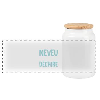 Neveu qui déchire drole - Boîte à biscuits avec couvercle en bois - blanc - Devant