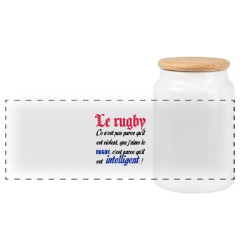 intelligent - Boîte à biscuits avec couvercle en bois - blanc - Devant