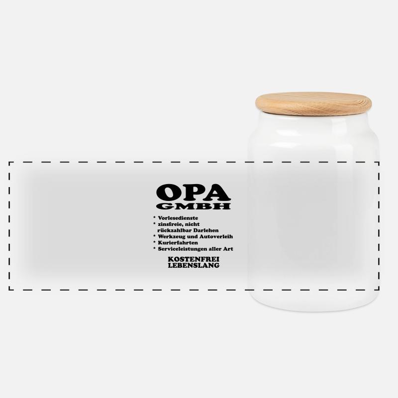 Opa GMBH - Panorama Keksdose mit Holzdeckel - Weiß