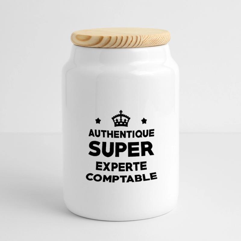 Expert Comptable / Comptabilité / Comptable / Boîte à biscuits avec couvercle en bois