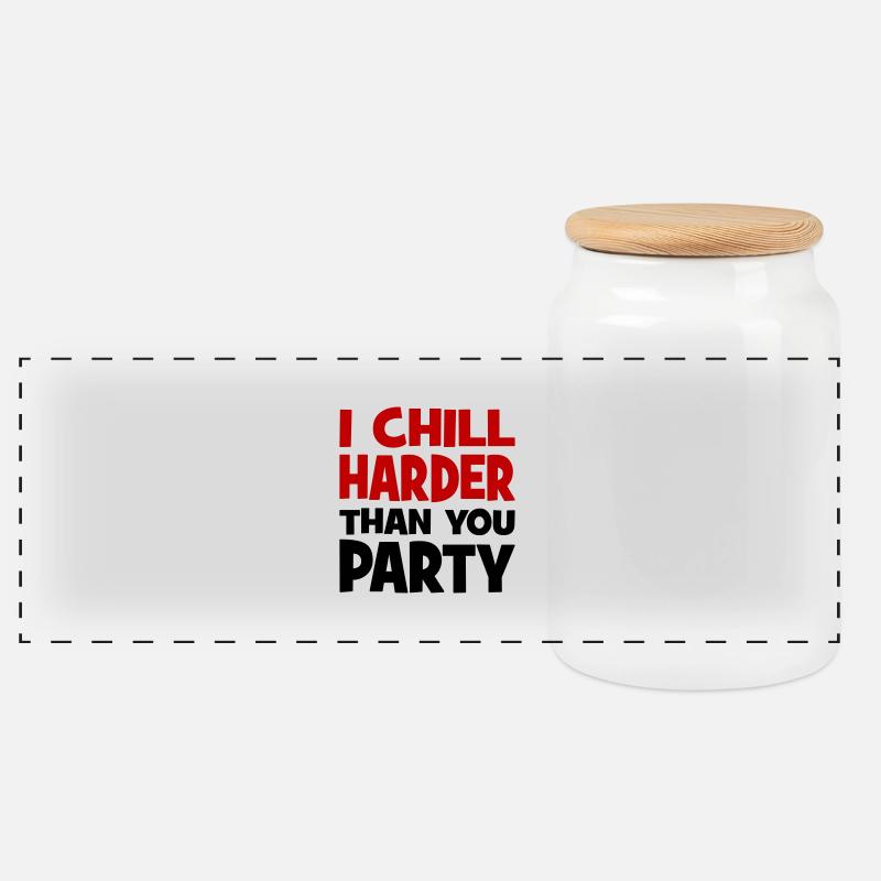 chillen - Panorama Keksdose mit Holzdeckel - Weiß