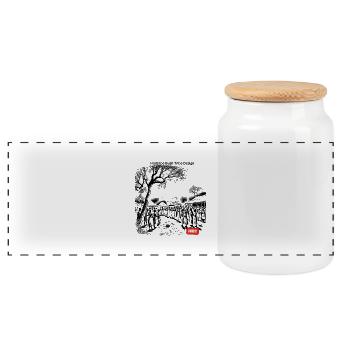LGBT 5 - Boîte à biscuits avec couvercle en bois - blanc - Devant