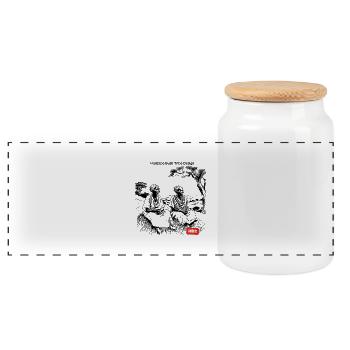 Femmes LGBT - Boîte à biscuits avec couvercle en bois - blanc - Devant