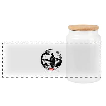 HBT 62 - Boîte à biscuits avec couvercle en bois - blanc - Devant