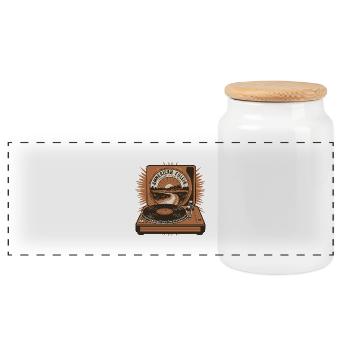 La Ballade des États-Unis - Boîte à biscuits avec couvercle en bois - blanc - Devant