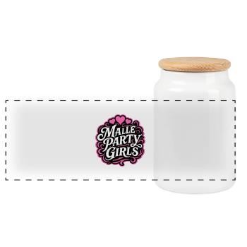 Malle Party Girls - Panorama Keksdose mit Holzdeckel - Weiß - Vorne