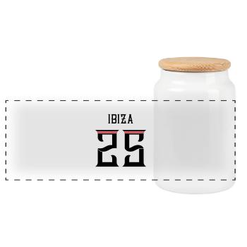 Ibiza 25 Trikot 2025 - Panorama Keksdose mit Holzdeckel - Weiß - Vorne