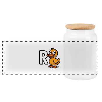 Pension Canard Retraite Grand-père Mamie - Boîte à biscuits avec couvercle en bois - blanc - Devant