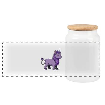Cornillon - Boîte à biscuits avec couvercle en bois - blanc - Devant